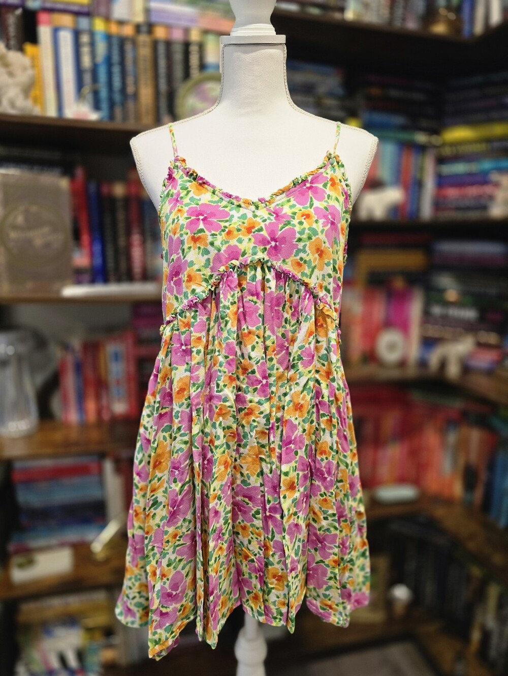 Patrons of Peace Floral Pink & Yellow Women’s Dress